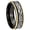 Black And Gold Step Edge, variant on Celtic Dragon Concave Black Tungsten Men Ring 10MM