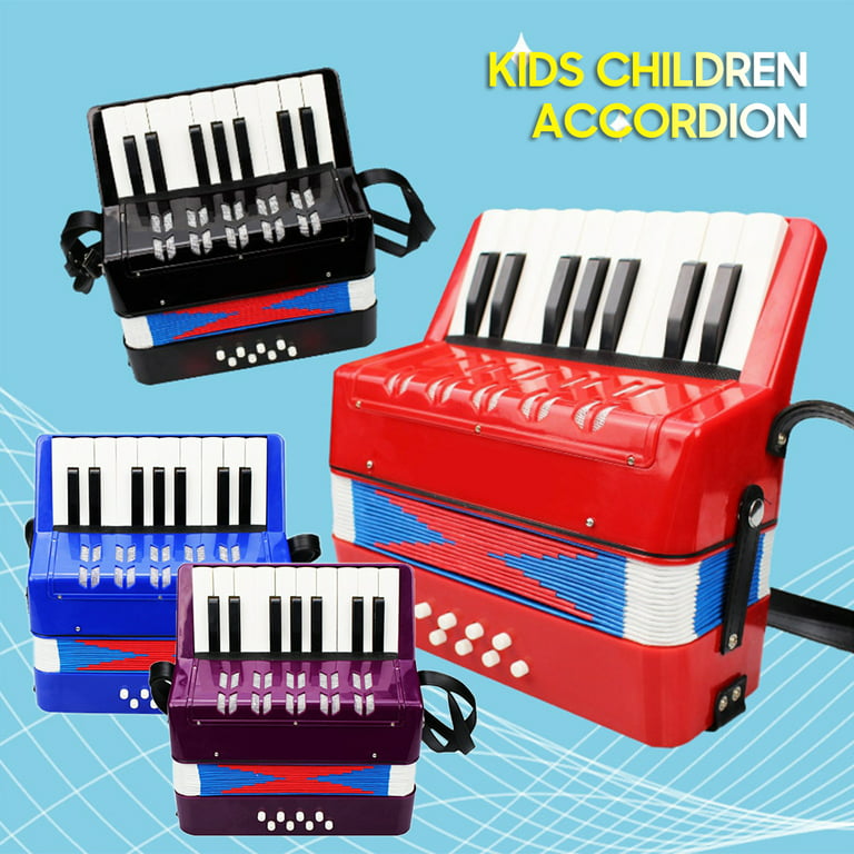 Kids Accordion,17 Key 8 Bass Button Mini Accordion Instrument,Toy