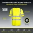 thumbnail image 5 of Rugged Blue Type R Class 3 Hi-Vis Wicking Mesh Short Sleeve T-Shirt, Hi-Vis Yellow, Large, 5 of 7