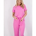 thumbnail image 4 of 2 Pack: Women’s Cozy Short-Sleeve PJ Top with Capri Pants - Pajama Lounge & Sleepwear Set (Available In Plus), 4 of 6