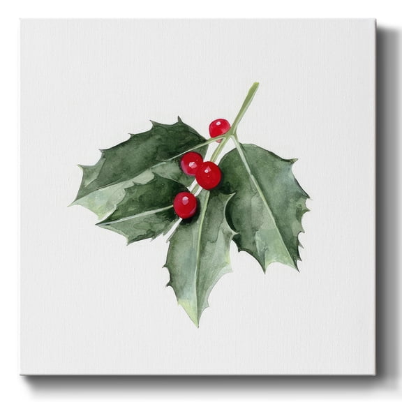 Christmas Holly II- Gallery Wrapped Canvas