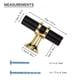 thumbnail image 3 of LONTAN 10 Pack Pomos del gabinete Negro y Oro Pomos del gabinete de cocina Pomos del gabinete de cocina Hardware Pomo Agujero Pomo T Bar para el gabinete, 3 of 6