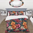 thumbnail image 2 of Designart "Paradise In The Tropics" Multicolor Floral Bedding Covert Set - Cottage Bed Set With 2 Shams, 2 of 5