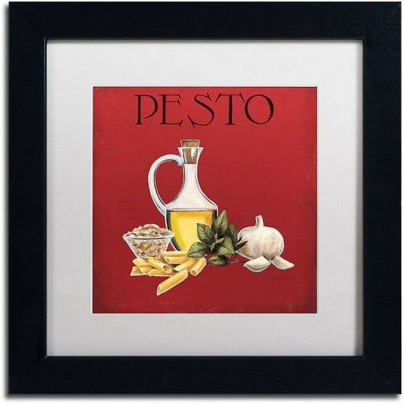 Trademark Fine Art "Italian Cuisine II" Canvas Art by Marco Fabiano White Mat, Black Frame