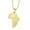 Gold, variant on Hip-hop Personalized African Map Pendant Stainless Steel Men's Necklace Chain-Silver