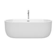 thumbnail image 2 of Wyndham Collection Carissa CD 67 Inch Freestanding Bathtub in White with Floor Mounted Faucet, Drain and Overflow Trim in Polished Chrome, 2 of 6