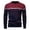 a-Brick Red16833, variant on FINALGANG Mens Sweater Color Block Striped Long Sleeve Slim Fit Half High Neck Thermal Knitted Jumper For Cold Weather Daily Wear Beige XXL
