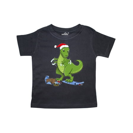 

Inktastic T-rex Wrapping Christmas Presents Gift Toddler Boy or Toddler Girl T-Shirt