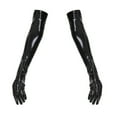thumbnail image 2 of sunsanly 1 Pair High Elasticity Solid Color Dance Gloves Bright Faux Leather Stage Show Long Gloves Cosplay Accessories, 2 of 7