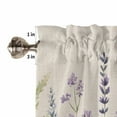 thumbnail image 4 of Purple Lavender Valances for Windows Farmhouse Kitchen Curtains Valances Rod Pocket Valance Curtains for Kitchen Windows Botanical Blossom Motif Leaves Spring Window Valances for Bathroom 54"x18", 4 of 6