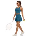 thumbnail image 7 of Womens 2 Piece Tennis Skirts Sets Athletic Dress with Bulit-in Shorts and Pockets, 7 of 7