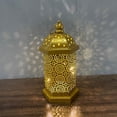 thumbnail image 1 of Brass Effect Moroccan Style Metal Lanterns Small Medium Large Hanging Decor, 1 of 4