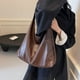 thumbnail image 4 of Bolso Mano Hobo Holgado para Mujer Axila Sólido Cuero PU Con Múltiples Bolsillos, 4 of 9