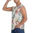 thumbnail image 3 of Haiem Men's Lilies Flowers Print Tank Tops Summer Sleeveless Cut Off Workout T-Shirts Fitness Vest Athletic Undershirts-XX-Large, 3 of 8