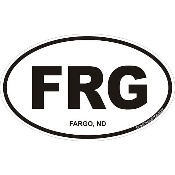 3.8 Inch Fargo North Dakota Oval Decal
