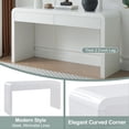 thumbnail image 5 of Christopher Knight Home 59.8" Modern Curved Console Table, MDF Entryway Storage Table with 2 Drawers, White, 5 of 12