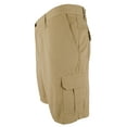 thumbnail image 2 of Men's Mid Rise Flat Front Cargo Shorts Khk 38, 2 of 5