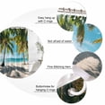 thumbnail image 3 of Ocean Bathroom Shower Curtains with 12 Hooks Polyester Waterproof Shower Curtain for Stalls and Bathtubs Palms Tropical Island Summer Beach Sea Water Decorative Bathroom Privacy Curtain 36x78 Inches, 3 of 9