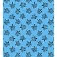 thumbnail image 3 of Turtle Duvet Cover Set, Aquatic Sea Animal in Oriental Bohemian Ornamental Tortoiseshell, Decorative 3 Piece Bedding Set with 2 Pillow Shams, Queen Size, Azure Blue and Charcoal Grey, by Ambesonne, 3 of 3