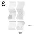 thumbnail image 2 of Acrylic 6 Pieces Of Wave Combination Mirror Stereo Wall Sticker Silver 12*10, 2 of 5