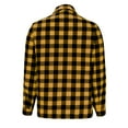 thumbnail image 6 of Nfurl Plaid Button Down Shirts for Women Casual Long Sleeve Collar Shirt Loose Fit Going Out Tops Fall Fashion Clothes Yellow M, 6 of 6
