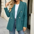 thumbnail image 2 of Luivaraty Blazer for Women Plus Size Business Office Outfits Dressy Casual Double Breasted Buttons Pocket Work Jackets, S-3XL, 2 of 6