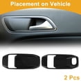 thumbnail image 3 of Cubierta de Tazón de Mango de Puerta Interior para Jeep Wrangler Gladiator JT 2DR 2018-2024 Marco de Decoración de Mango de Puerta Interior Negro ABS 2 Pcs, 3 of 6