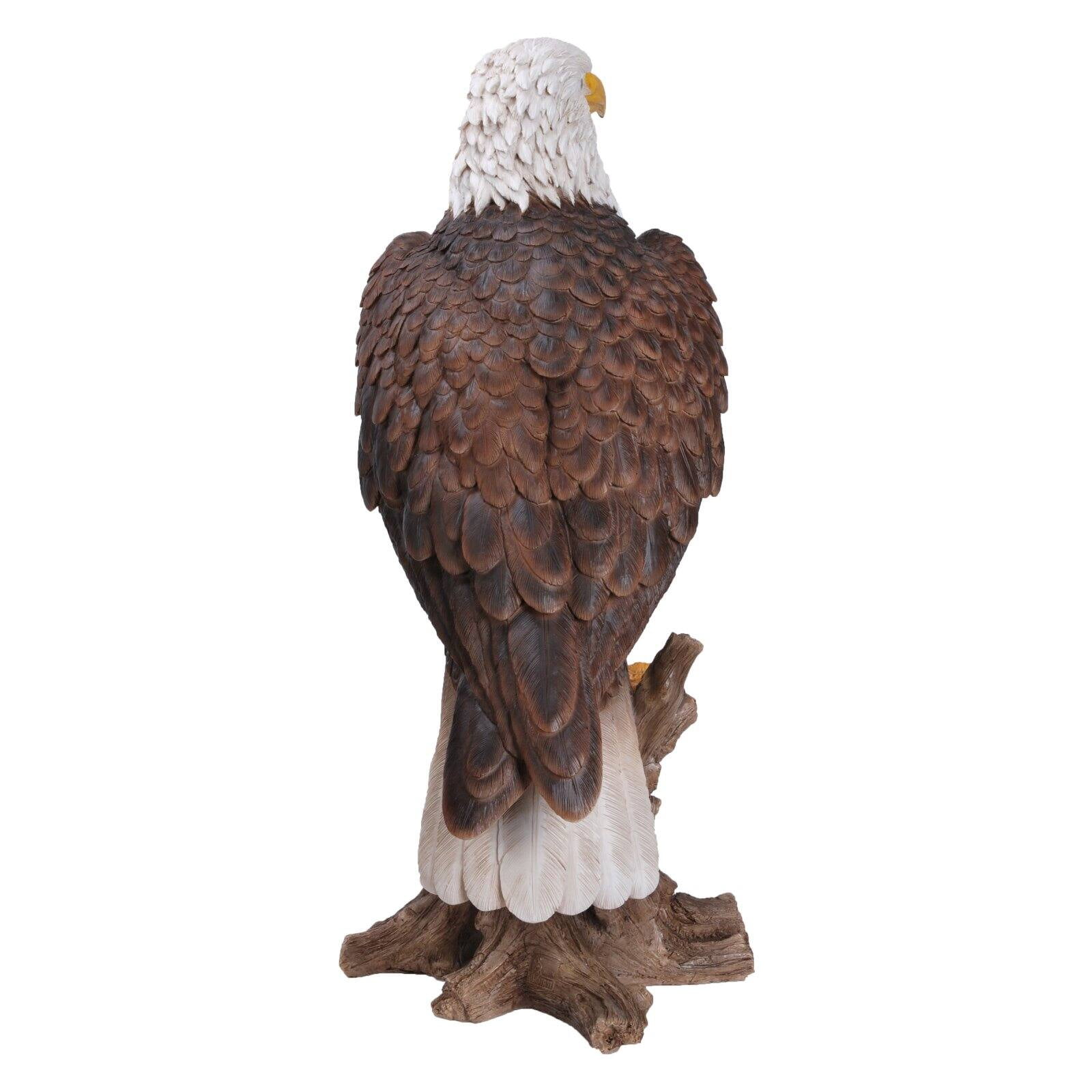 HI-LINE GIFT LTD. LARGE BALD EAGLE ON STUMP STATUE