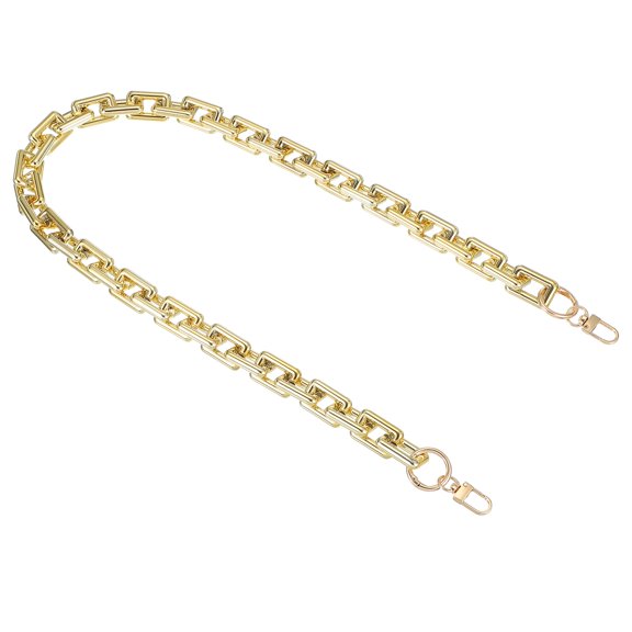 Uxcell Purse Chain Strap, 31.5 Inch Acrylic Handbag Chain Straps, Clutches Strap Extender Replacement with Metal Buckles for Crossbody Shoulder Bag Decoration, Gold