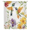 thumbnail image 2 of Spring Floral Sheer Curtains 45 Inches Long, Summer Botanical Birds Colorful Light Filering Curtains, Breathable Simi Curtain Privacy Drapes for Kitchen Bathroom Lightweight Small Window Treatment, 2 of 9