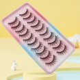 thumbnail image 6 of Jnismy 10 Pairs/Box False Lashes Wispy Curly 3D Effect Exaggerate Bushy Makeup Reusable Natural Look Artificial Eyelashes for Dating, 6 of 7