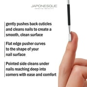 Japonesque Soft Touch Nail Stainless Steel Salon Quality Cuticle Pusher, 0.05 lb Product Weight