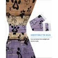 thumbnail image 4 of Purple Brown Blackout Curtains, French Door Curtains for Door Window, Rustic Farmhouse Dog Paw Vintage Privacy Drapery for Patio/Sidelight Doors, 1 Panel with Tieback, 54 x 72 Inches, 4 of 6