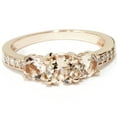 thumbnail image 4 of Pompeii 1ct Morganite & Diamond 3-Stone Ring 10k Rose Gold (H/I,I1), 4 of 4