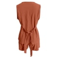 thumbnail image 6 of Short Sets for Women Sleeveless Tie Back V Neck Button Cardigan Vest and Shorts 2 Piece Matching Set Work Sets, 6 of 6
