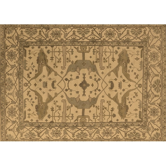 Ahgly Company Indoor Rectangle Oriental Brown Industrial Area Rugs, 2' x 5'