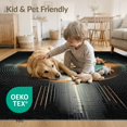 thumbnail image 4 of ODIKA 8'x10' Washable Area Rug Record Vinyl Vintage Music Disc Motif Abstract Sound Wave Shaped for Living Room, Under Sectional, Family , Durable, Non-Slip, 4 of 7