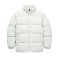 thumbnail image 3 of PNTUTB Fall Winter Men's Puffer Jacket Full Zip Stand Collar Coat Solid Color Quilted Casual Warm Comfort Trendy Outwear with Pockets, 3 of 7