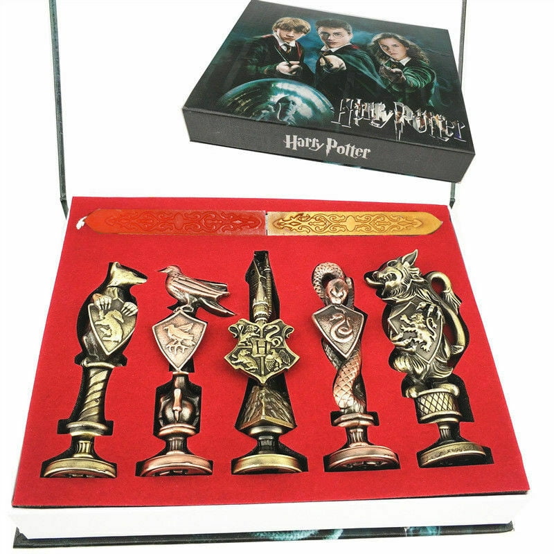 Harry Potter Badge Hogwarts School Vintage Wax Seal Stamp Set Collection Gift 
