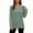 Green, variant on HUJlwoi Sweater for Women Solid Color V Neck Knit Ribbed Pullover Tops with Buttons Long Sleeve Trendy Loose Blouse Side Slit Shirt