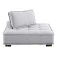 thumbnail image 4 of Modway Saunter Tufted Fabric Armless Chair in Light Gray, 4 of 9
