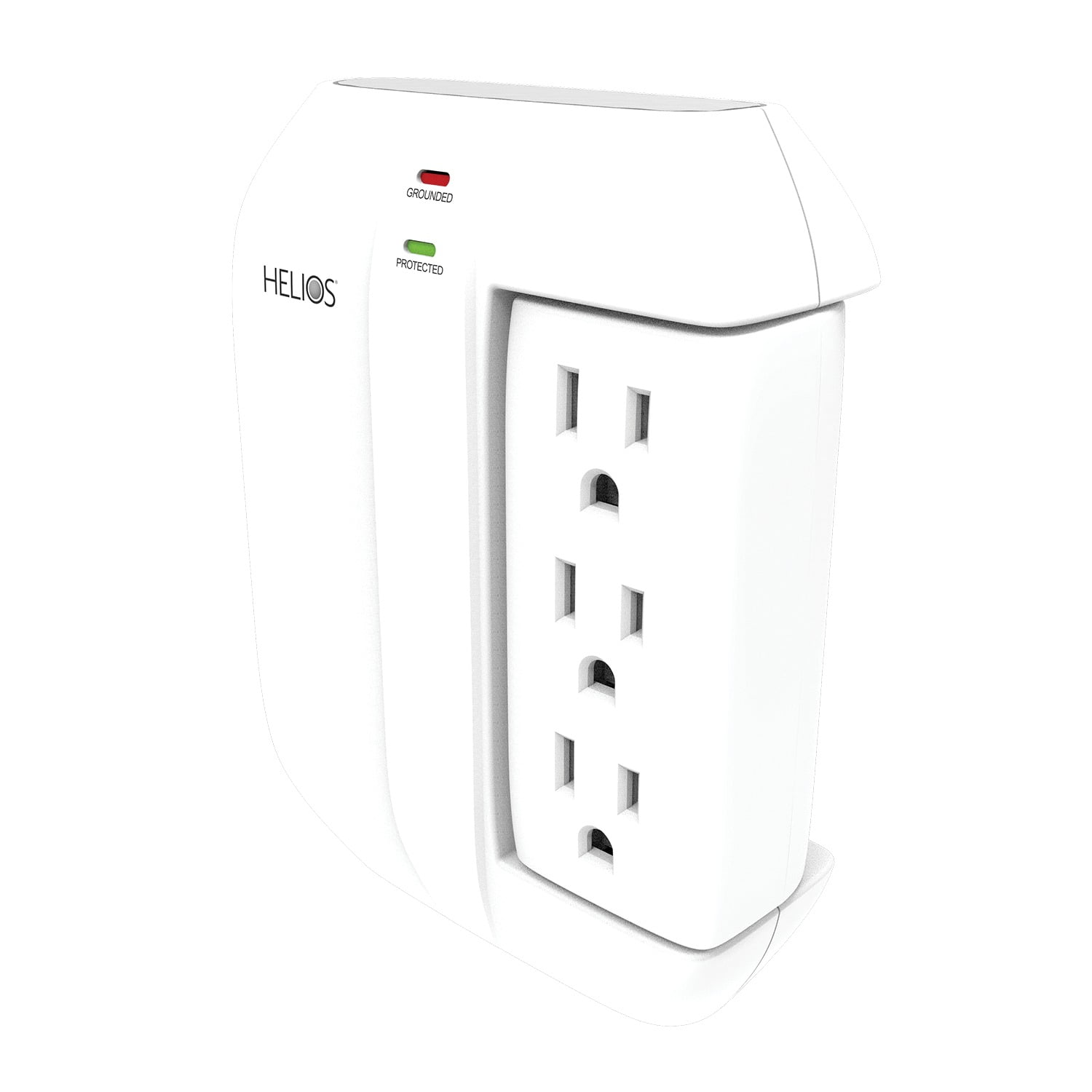 Helios AS-HP-5R 5-Outlet Wall Tap Surge Protector With 2 USB Charging Ports