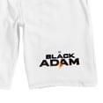 thumbnail image 2 of Black Adam Text Logo Men's White Sleep Pajama Shorts-Large, 2 of 7
