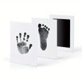 thumbnail image 1 of Newborn Baby DIY Hand And Footprint Kit Ink Pads Photo Frame Handprint Toddlers Souvenir Accessories Safe Clean Baby Shower Gift, 1 of 4