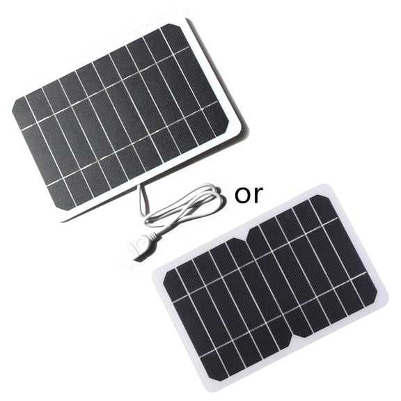 Jesscasday Outdoor 5V Portable Solar Charger Panel Light Weight Solar Panel with 50cm Cable