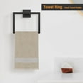 thumbnail image 3 of Towel Ring - Thicken 304 Stainless Steel Towel Holder, Towel Racks for Bathroom, Square Modern Design Hand Towel Holder, Contemporary Hand Towel Bar - Black, 3 of 7