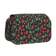 thumbnail image 1 of Disketp Strawberry Estuche de Lápices de Doble Capa con Tapa Abatible y Cremallera, Organizador Escolar para Adolescentes y Adultos, 1 of 7