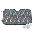 thumbnail image 2 of Lsque Cartoon Space Car Windshield Sun Shade | Accordion Folding Style Auto Shade for Car Truck SUV Van | Blocks UV Rays Sun Visor Protector | Small, 2 of 7