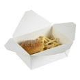 thumbnail image 2 of Bio Tek 98 oz Rectangle White Paper #4 Bio Box Take Out Container - 8 1/2" x 6 1/4" x 3 1/2" - 50 count box, 2 of 10