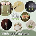 thumbnail image 5 of 1set 100pcs 2 styles Glass Leaf Green 12~18x10~11x3mm Hole: 1.2mm 50pcs/style, 5 of 6